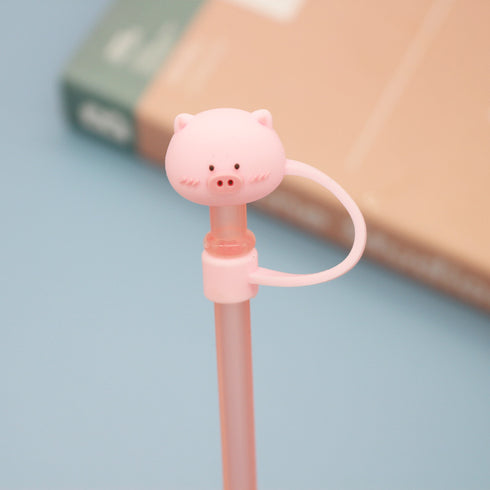 Cute Cartoon Silicone Straw Cap Dust PlugTumbler Straw Toppers for Tumblers, Dust-Proof Drinking Straw Caps for Reusable Straws Tips